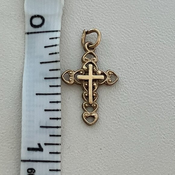 Vintage 14k Gold Fill Cross Pendant - Picture 3 of 6